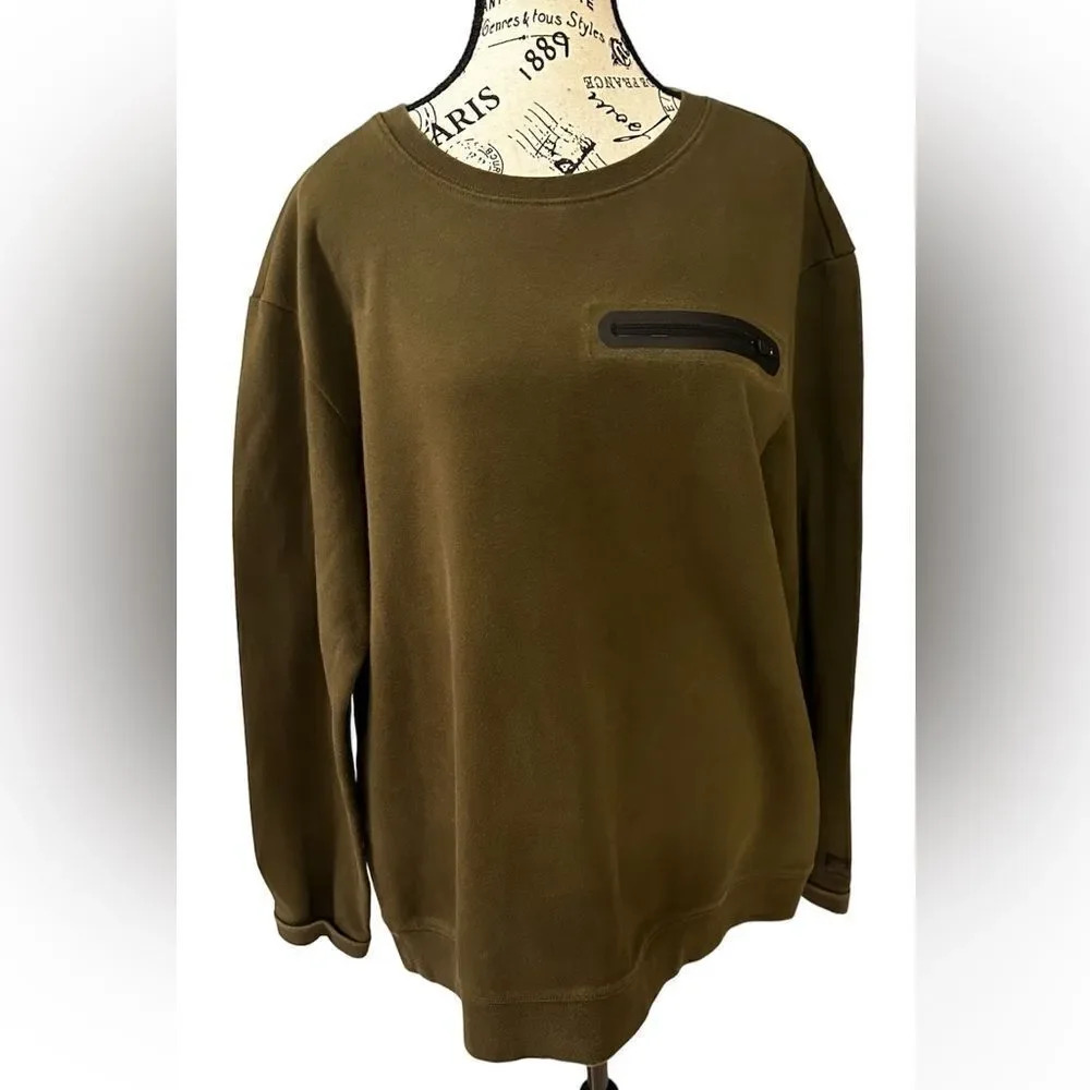 American Eagle Men’s Active Flex Crewneck Hunter Green Sweatshirt size medium
